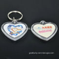Heart shape best promotion acrylic key chain